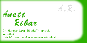 anett ribar business card